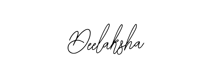 How to make Deelaksha name signature. Use Bearetta-2O07w style for creating short signs online. This is the latest handwritten sign. Deelaksha signature style 12 images and pictures png