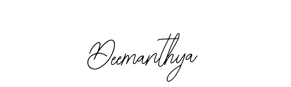 How to make Deemanthya name signature. Use Bearetta-2O07w style for creating short signs online. This is the latest handwritten sign. Deemanthya signature style 12 images and pictures png