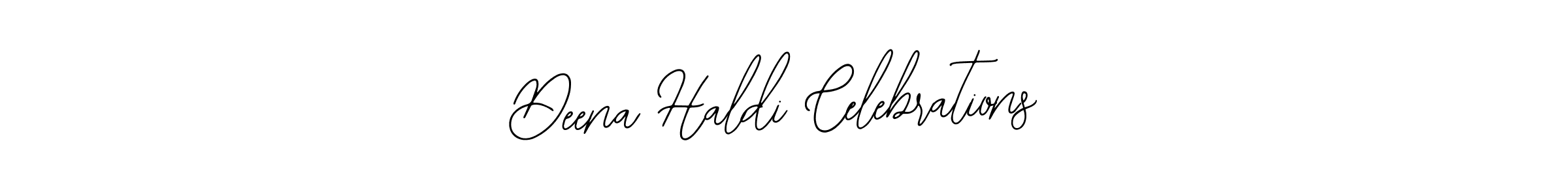 How to make Deena Haldi Celebrations name signature. Use Bearetta-2O07w style for creating short signs online. This is the latest handwritten sign. Deena Haldi Celebrations signature style 12 images and pictures png