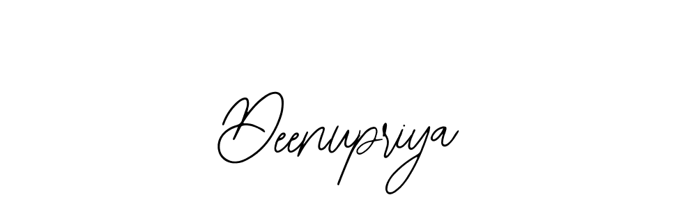 Design your own signature with our free online signature maker. With this signature software, you can create a handwritten (Bearetta-2O07w) signature for name Deenupriya. Deenupriya signature style 12 images and pictures png