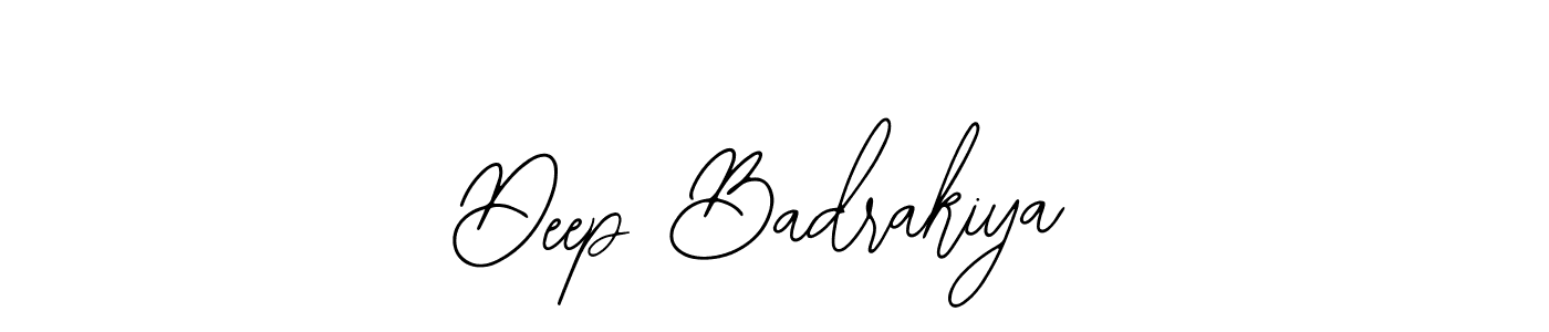 Design your own signature with our free online signature maker. With this signature software, you can create a handwritten (Bearetta-2O07w) signature for name Deep Badrakiya. Deep Badrakiya signature style 12 images and pictures png