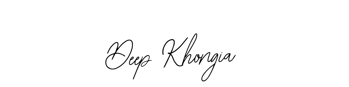 How to make Deep Khongia signature? Bearetta-2O07w is a professional autograph style. Create handwritten signature for Deep Khongia name. Deep Khongia signature style 12 images and pictures png