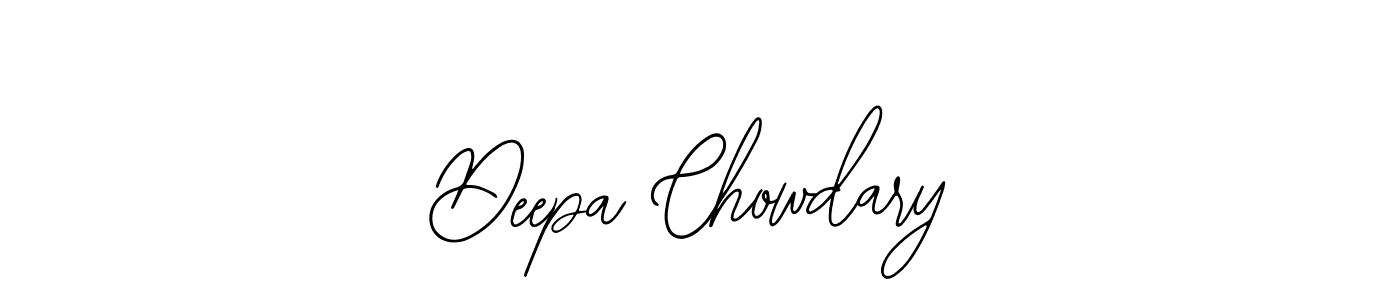 How to make Deepa Chowdary name signature. Use Bearetta-2O07w style for creating short signs online. This is the latest handwritten sign. Deepa Chowdary signature style 12 images and pictures png