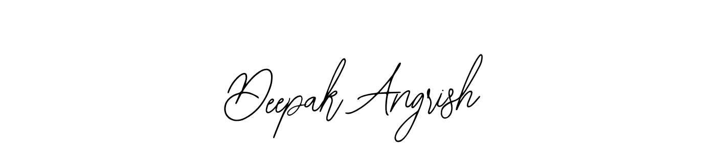 How to make Deepak Angrish name signature. Use Bearetta-2O07w style for creating short signs online. This is the latest handwritten sign. Deepak Angrish signature style 12 images and pictures png