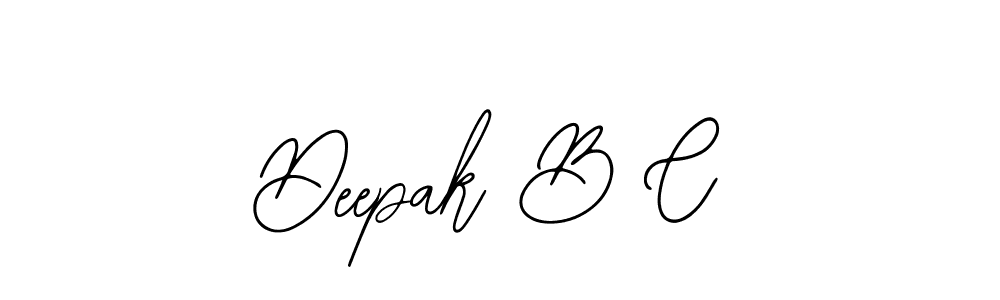 Also You can easily find your signature by using the search form. We will create Deepak B C name handwritten signature images for you free of cost using Bearetta-2O07w sign style. Deepak B C signature style 12 images and pictures png