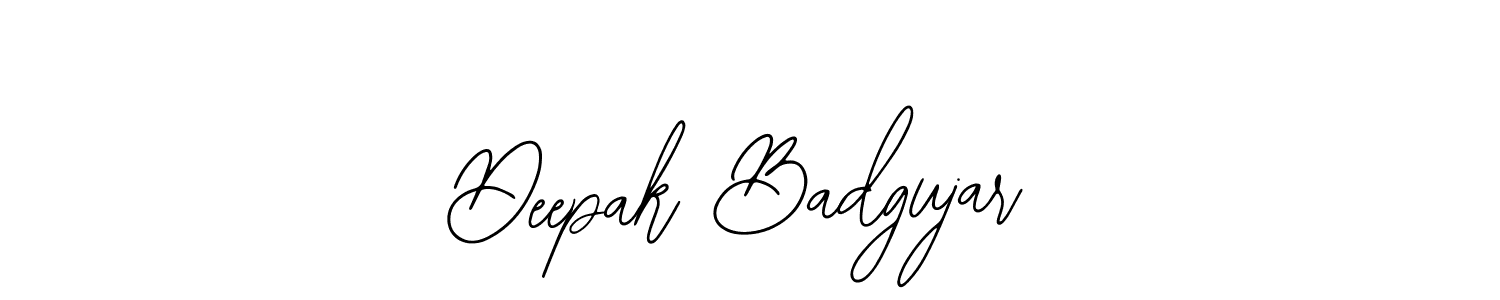 How to make Deepak Badgujar signature? Bearetta-2O07w is a professional autograph style. Create handwritten signature for Deepak Badgujar name. Deepak Badgujar signature style 12 images and pictures png