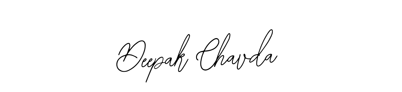 Also we have Deepak Chavda name is the best signature style. Create professional handwritten signature collection using Bearetta-2O07w autograph style. Deepak Chavda signature style 12 images and pictures png