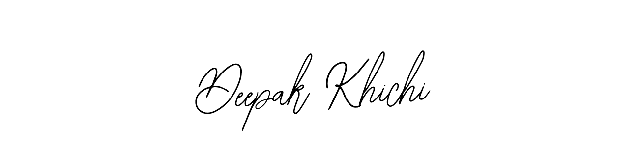 Bearetta-2O07w is a professional signature style that is perfect for those who want to add a touch of class to their signature. It is also a great choice for those who want to make their signature more unique. Get Deepak Khichi name to fancy signature for free. Deepak Khichi signature style 12 images and pictures png