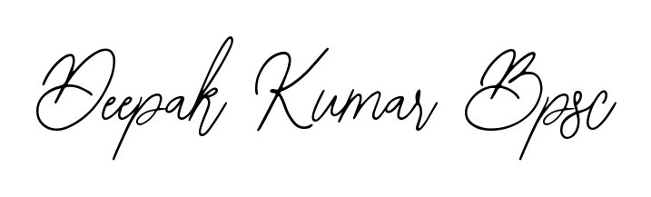 Create a personalized artistic stamp with Deepak Kumar Bpsc in Bearetta-2O07w font. Perfect for visual artists, designers, and influencers. Deepak Kumar Bpsc signature style 12 images and pictures png