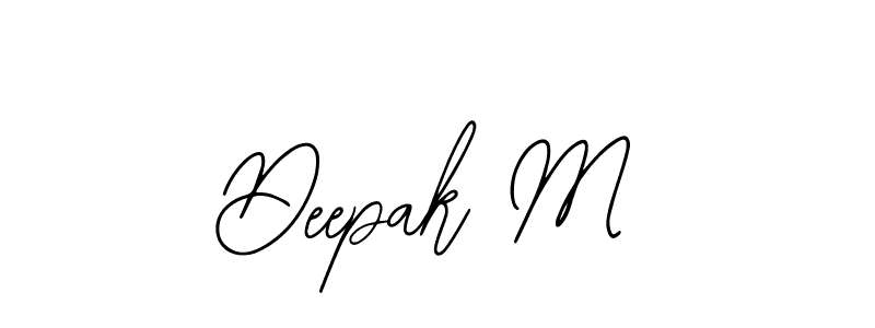 It looks lik you need a new signature style for name Deepak M. Design unique handwritten (Bearetta-2O07w) signature with our free signature maker in just a few clicks. Deepak M signature style 12 images and pictures png