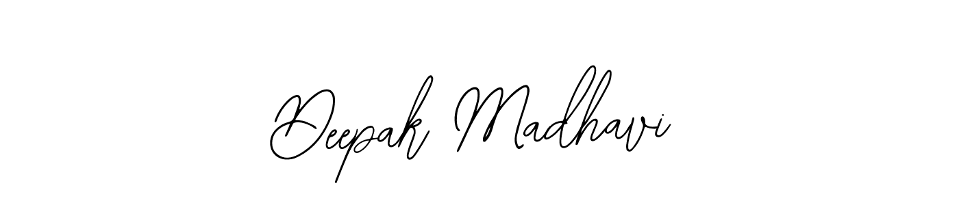 You should practise on your own different ways (Bearetta-2O07w) to write your name (Deepak Madhavi) in signature. don't let someone else do it for you. Deepak Madhavi signature style 12 images and pictures png