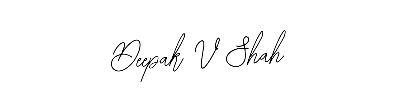 Design your own signature with our free online signature maker. With this signature software, you can create a handwritten (Bearetta-2O07w) signature for name Deepak V Shah. Deepak V Shah signature style 12 images and pictures png