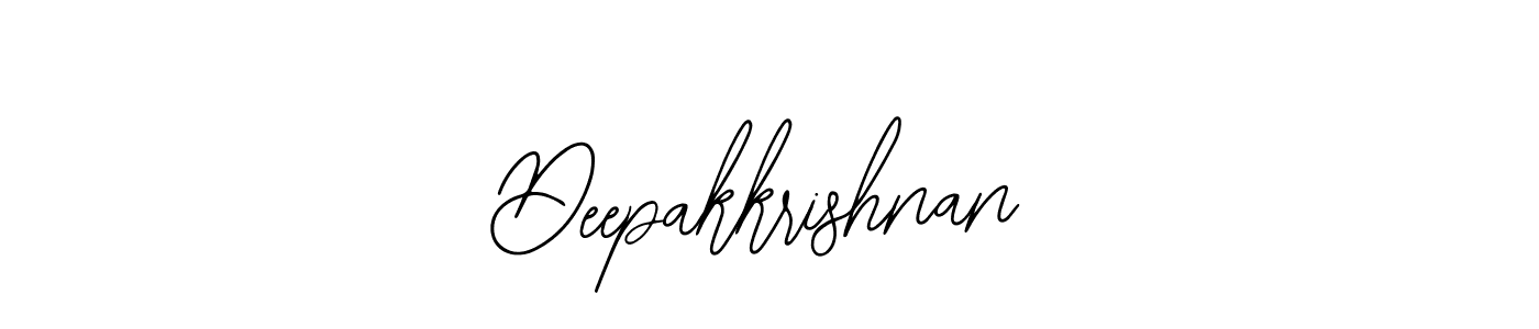 You should practise on your own different ways (Bearetta-2O07w) to write your name (Deepakkrishnan) in signature. don't let someone else do it for you. Deepakkrishnan signature style 12 images and pictures png