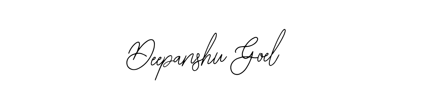 This is the best signature style for the Deepanshu Goel name. Also you like these signature font (Bearetta-2O07w). Mix name signature. Deepanshu Goel signature style 12 images and pictures png