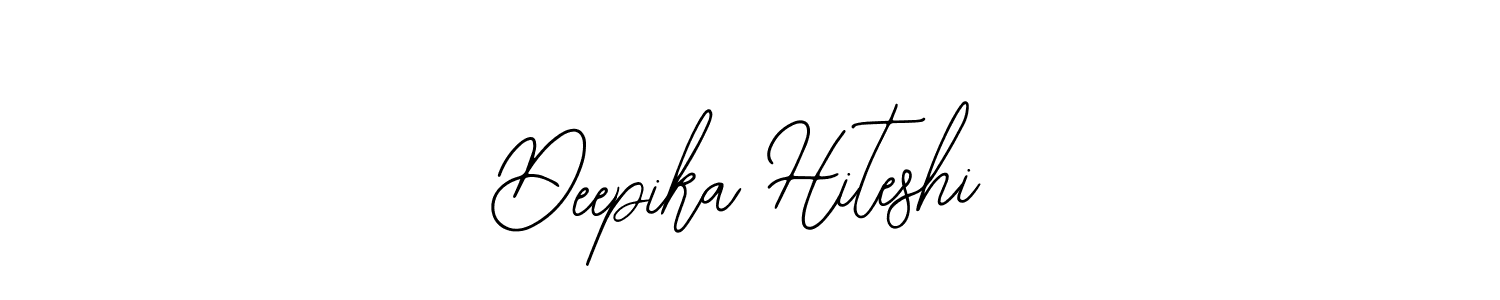 How to make Deepika Hiteshi name signature. Use Bearetta-2O07w style for creating short signs online. This is the latest handwritten sign. Deepika Hiteshi signature style 12 images and pictures png