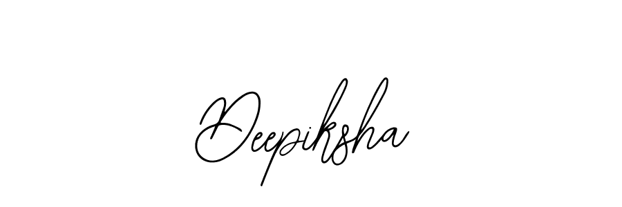 How to make Deepiksha name signature. Use Bearetta-2O07w style for creating short signs online. This is the latest handwritten sign. Deepiksha signature style 12 images and pictures png