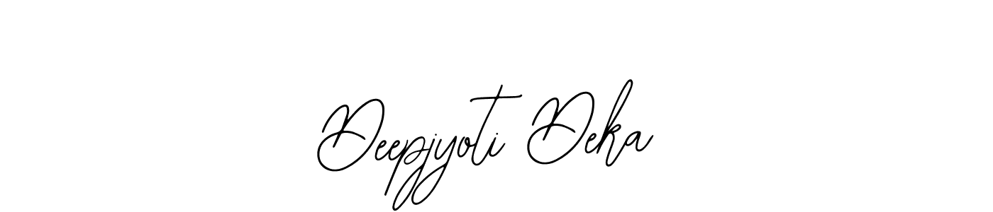 How to make Deepjyoti Deka name signature. Use Bearetta-2O07w style for creating short signs online. This is the latest handwritten sign. Deepjyoti Deka signature style 12 images and pictures png