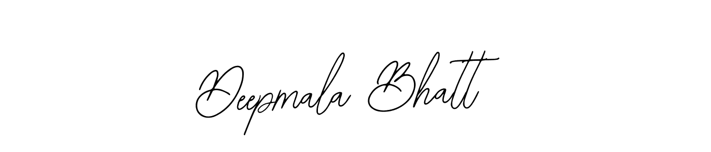 Also we have Deepmala Bhatt name is the best signature style. Create professional handwritten signature collection using Bearetta-2O07w autograph style. Deepmala Bhatt signature style 12 images and pictures png