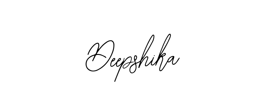 Use a signature maker to create a handwritten signature online. With this signature software, you can design (Bearetta-2O07w) your own signature for name Deepshika. Deepshika signature style 12 images and pictures png