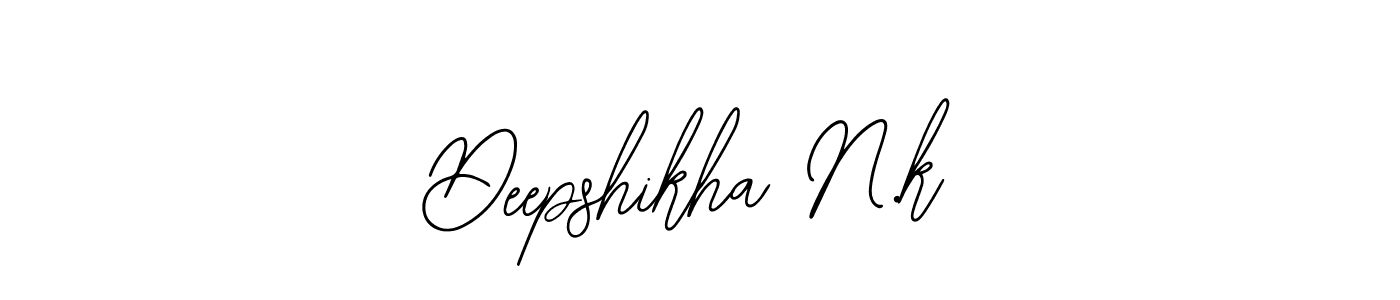 Also You can easily find your signature by using the search form. We will create Deepshikha N.k name handwritten signature images for you free of cost using Bearetta-2O07w sign style. Deepshikha N.k signature style 12 images and pictures png