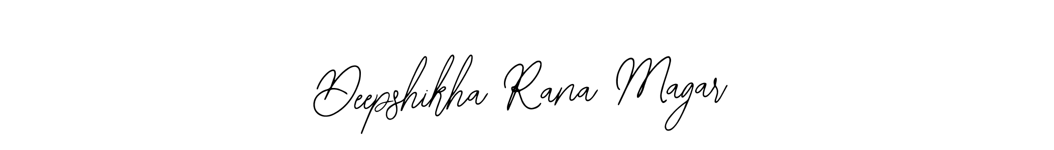 Similarly Bearetta-2O07w is the best handwritten signature design. Signature creator online .You can use it as an online autograph creator for name Deepshikha Rana Magar. Deepshikha Rana Magar signature style 12 images and pictures png