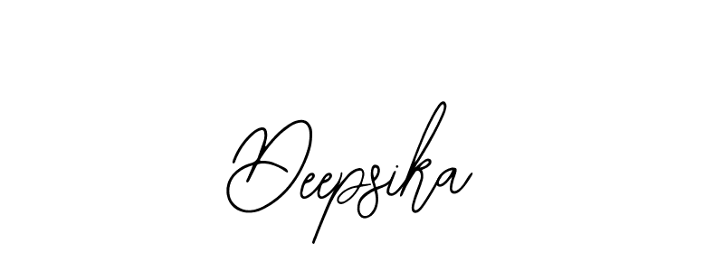 How to make Deepsika signature? Bearetta-2O07w is a professional autograph style. Create handwritten signature for Deepsika name. Deepsika signature style 12 images and pictures png