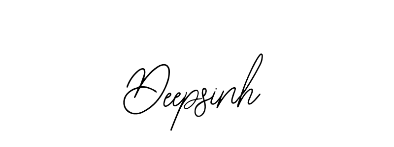 How to make Deepsinh name signature. Use Bearetta-2O07w style for creating short signs online. This is the latest handwritten sign. Deepsinh signature style 12 images and pictures png