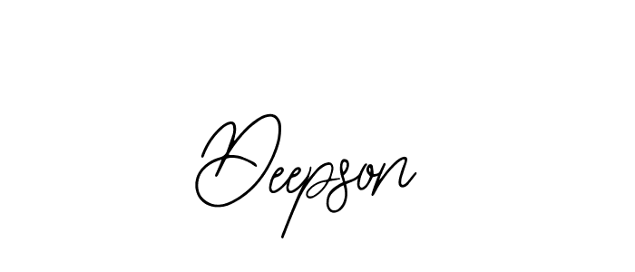 How to make Deepson name signature. Use Bearetta-2O07w style for creating short signs online. This is the latest handwritten sign. Deepson signature style 12 images and pictures png