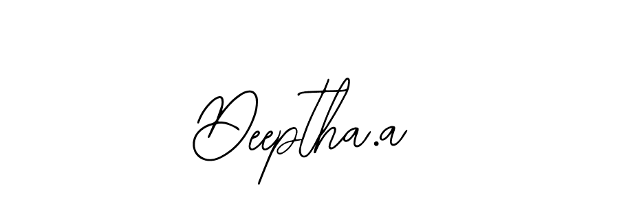 if you are searching for the best signature style for your name Deeptha.a. so please give up your signature search. here we have designed multiple signature styles  using Bearetta-2O07w. Deeptha.a signature style 12 images and pictures png