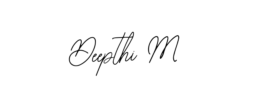 How to make Deepthi M name signature. Use Bearetta-2O07w style for creating short signs online. This is the latest handwritten sign. Deepthi M signature style 12 images and pictures png