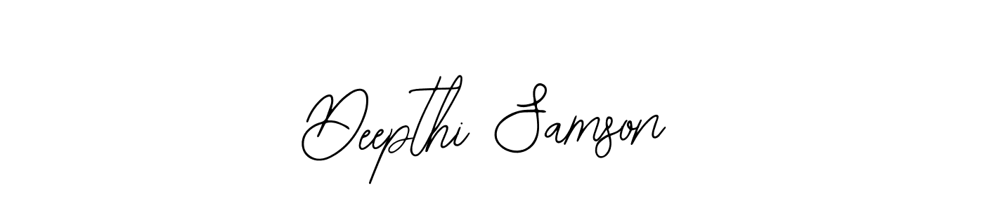 You should practise on your own different ways (Bearetta-2O07w) to write your name (Deepthi Samson) in signature. don't let someone else do it for you. Deepthi Samson signature style 12 images and pictures png