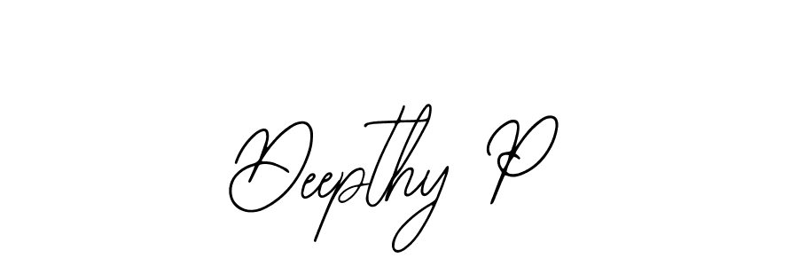 You should practise on your own different ways (Bearetta-2O07w) to write your name (Deepthy P) in signature. don't let someone else do it for you. Deepthy P signature style 12 images and pictures png