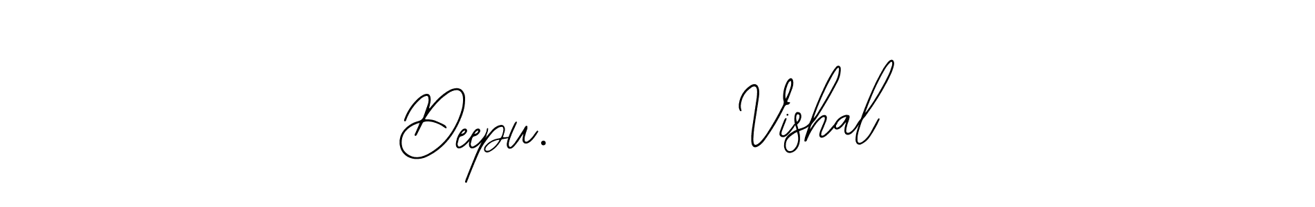 Use a signature maker to create a handwritten signature online. With this signature software, you can design (Bearetta-2O07w) your own signature for name Deepu.       Vishal. Deepu.       Vishal signature style 12 images and pictures png