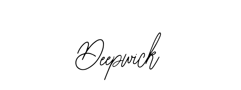Deepwick stylish signature style. Best Handwritten Sign (Bearetta-2O07w) for my name. Handwritten Signature Collection Ideas for my name Deepwick. Deepwick signature style 12 images and pictures png