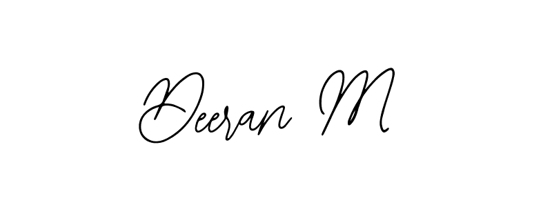 if you are searching for the best signature style for your name Deeran M. so please give up your signature search. here we have designed multiple signature styles  using Bearetta-2O07w. Deeran M signature style 12 images and pictures png