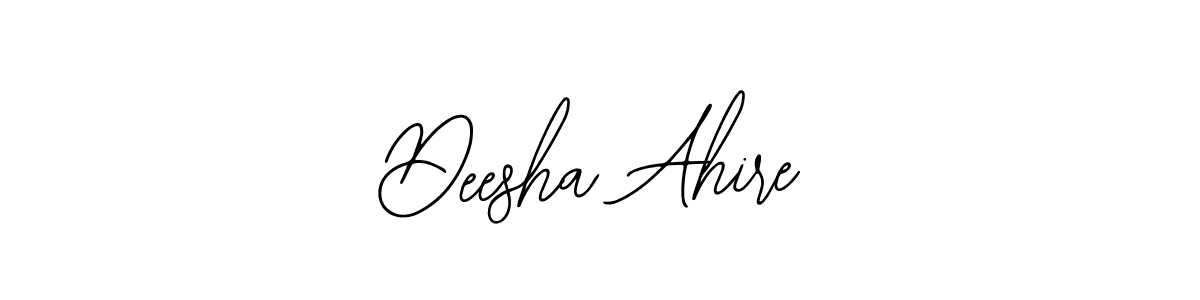 Use a signature maker to create a handwritten signature online. With this signature software, you can design (Bearetta-2O07w) your own signature for name Deesha Ahire. Deesha Ahire signature style 12 images and pictures png