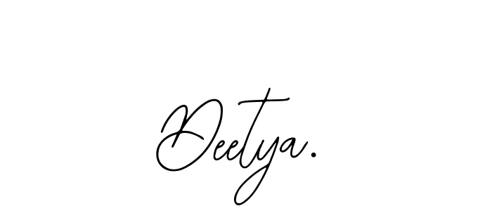 You should practise on your own different ways (Bearetta-2O07w) to write your name (Deetya.) in signature. don't let someone else do it for you. Deetya. signature style 12 images and pictures png