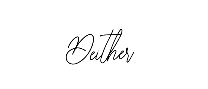 Design your own signature with our free online signature maker. With this signature software, you can create a handwritten (Bearetta-2O07w) signature for name Deither. Deither signature style 12 images and pictures png