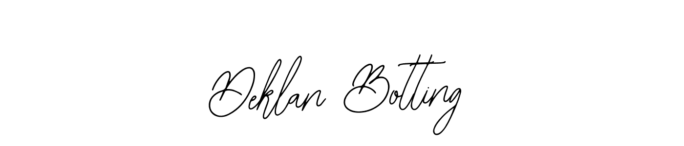 How to make Deklan Botting name signature. Use Bearetta-2O07w style for creating short signs online. This is the latest handwritten sign. Deklan Botting signature style 12 images and pictures png