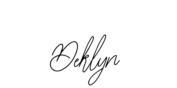 Make a beautiful signature design for name Deklyn. With this signature (Bearetta-2O07w) style, you can create a handwritten signature for free. Deklyn signature style 12 images and pictures png