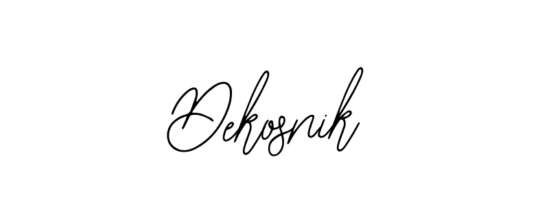 Make a beautiful signature design for name Dekosnik. With this signature (Bearetta-2O07w) style, you can create a handwritten signature for free. Dekosnik signature style 12 images and pictures png