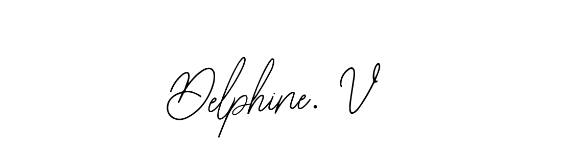 How to make Delphine. V name signature. Use Bearetta-2O07w style for creating short signs online. This is the latest handwritten sign. Delphine. V signature style 12 images and pictures png