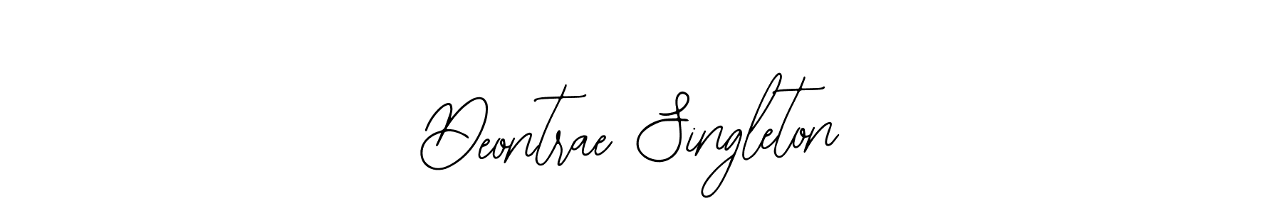 How to make Deontrae Singleton name signature. Use Bearetta-2O07w style for creating short signs online. This is the latest handwritten sign. Deontrae Singleton signature style 12 images and pictures png