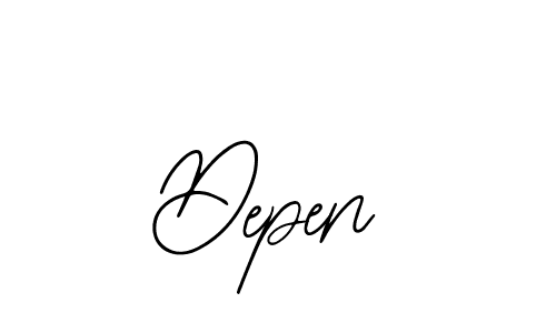 Use a signature maker to create a handwritten signature online. With this signature software, you can design (Bearetta-2O07w) your own signature for name Depen. Depen signature style 12 images and pictures png