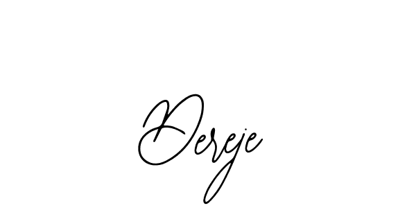 Also we have Dereje name is the best signature style. Create professional handwritten signature collection using Bearetta-2O07w autograph style. Dereje signature style 12 images and pictures png