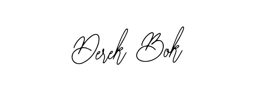 How to make Derek Bok name signature. Use Bearetta-2O07w style for creating short signs online. This is the latest handwritten sign. Derek Bok signature style 12 images and pictures png