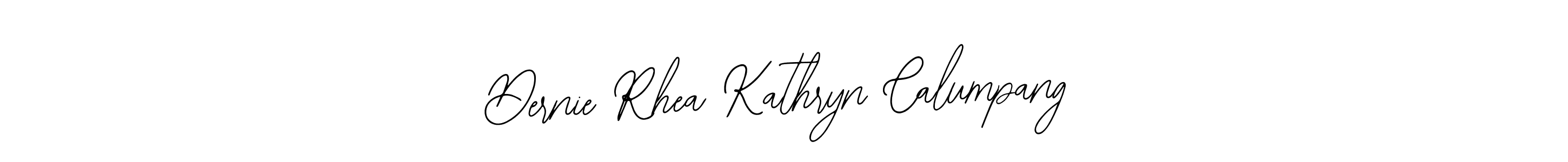 Make a short Dernie Rhea Kathryn Calumpang signature style. Manage your documents anywhere anytime using Bearetta-2O07w. Create and add eSignatures, submit forms, share and send files easily. Dernie Rhea Kathryn Calumpang signature style 12 images and pictures png