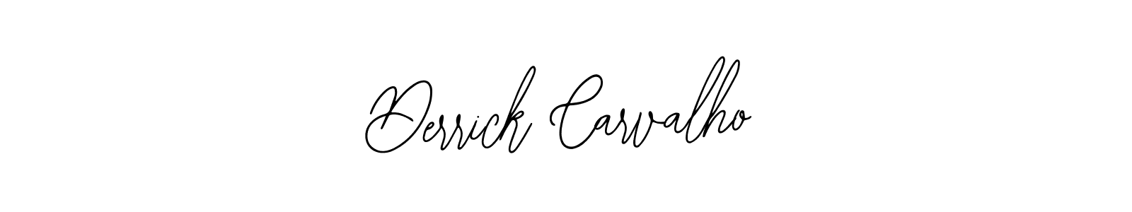 You should practise on your own different ways (Bearetta-2O07w) to write your name (Derrick Carvalho) in signature. don't let someone else do it for you. Derrick Carvalho signature style 12 images and pictures png