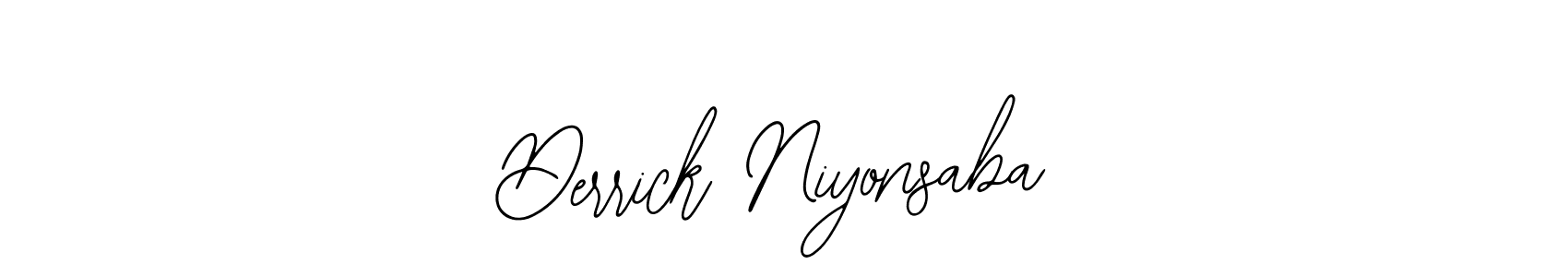 Use a signature maker to create a handwritten signature online. With this signature software, you can design (Bearetta-2O07w) your own signature for name Derrick Niyonsaba. Derrick Niyonsaba signature style 12 images and pictures png