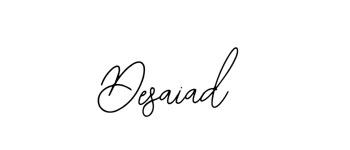 Use a signature maker to create a handwritten signature online. With this signature software, you can design (Bearetta-2O07w) your own signature for name Desaiad. Desaiad signature style 12 images and pictures png